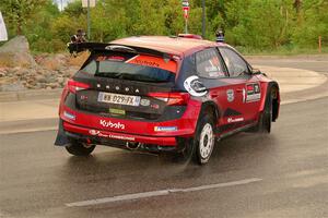 Conner Martell / Alex Gelsomino Skoda Fabia RS Rally2 on SS20, Sanford Center.