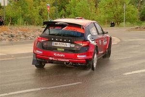 Conner Martell / Alex Gelsomino Skoda Fabia RS Rally2 on SS20, Sanford Center.