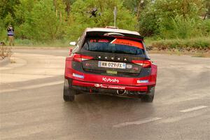 Conner Martell / Alex Gelsomino Skoda Fabia RS Rally2 on SS20, Sanford Center.