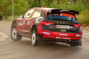 Conner Martell / Alex Gelsomino Skoda Fabia RS Rally2 on SS20, Sanford Center.