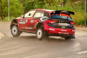 Conner Martell / Alex Gelsomino Skoda Fabia RS Rally2 on SS20, Sanford Center.