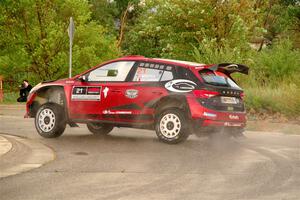 Conner Martell / Alex Gelsomino Skoda Fabia RS Rally2 on SS20, Sanford Center.