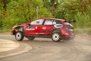 Conner Martell / Alex Gelsomino Skoda Fabia RS Rally2 on SS20, Sanford Center.