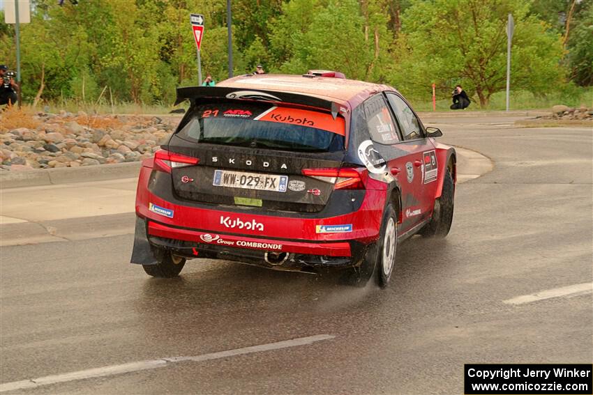 Conner Martell / Alex Gelsomino Skoda Fabia RS Rally2 on SS20, Sanford Center.