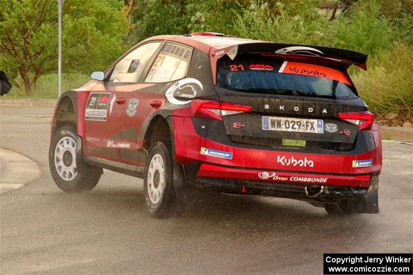Conner Martell / Alex Gelsomino Skoda Fabia RS Rally2 on SS20, Sanford Center.