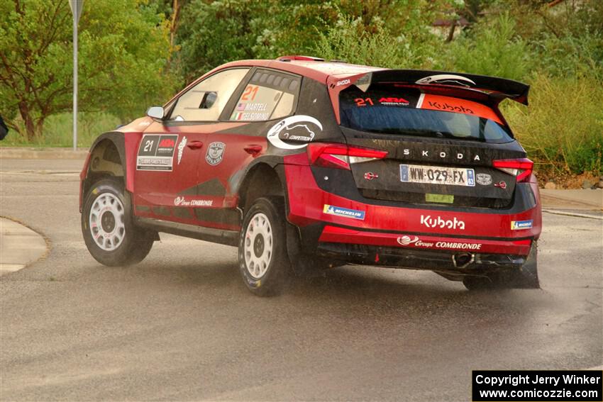 Conner Martell / Alex Gelsomino Skoda Fabia RS Rally2 on SS20, Sanford Center.
