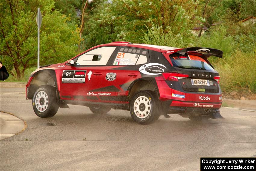 Conner Martell / Alex Gelsomino Skoda Fabia RS Rally2 on SS20, Sanford Center.