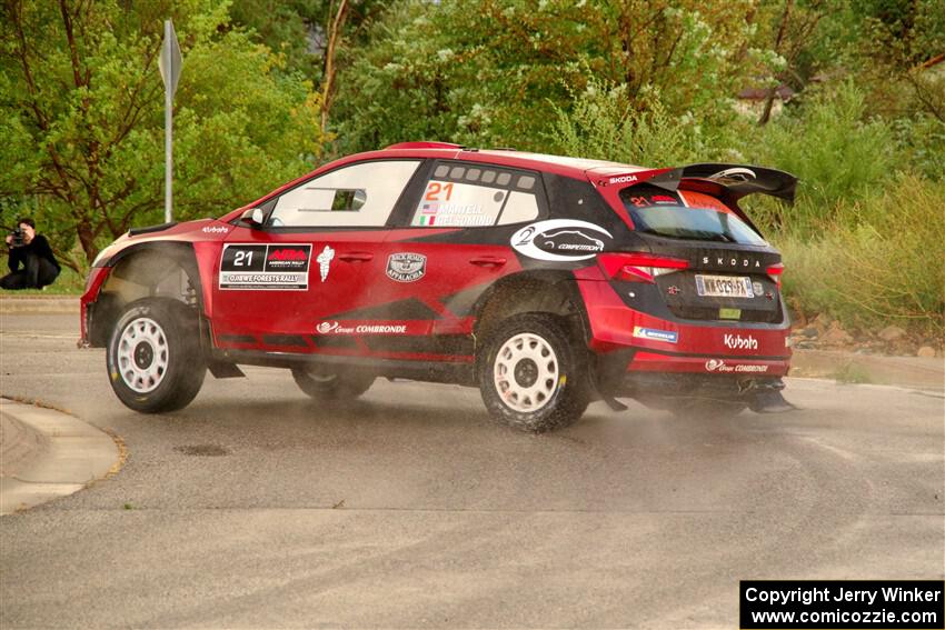 Conner Martell / Alex Gelsomino Skoda Fabia RS Rally2 on SS20, Sanford Center.