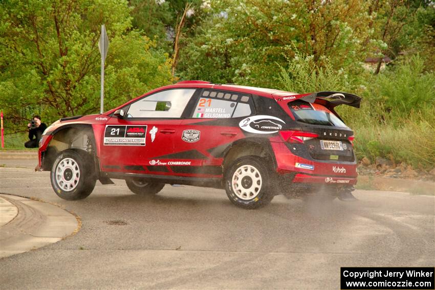 Conner Martell / Alex Gelsomino Skoda Fabia RS Rally2 on SS20, Sanford Center.