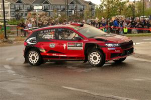 Conner Martell / Alex Gelsomino Skoda Fabia RS Rally2 on SS20, Sanford Center.