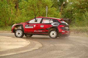 Conner Martell / Alex Gelsomino Skoda Fabia RS Rally2 on SS20, Sanford Center.