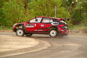 Conner Martell / Alex Gelsomino Skoda Fabia RS Rally2 on SS20, Sanford Center.