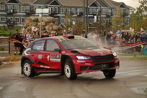 Conner Martell / Alex Gelsomino Skoda Fabia RS Rally2 on SS20, Sanford Center.