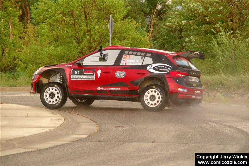 Conner Martell / Alex Gelsomino Skoda Fabia RS Rally2 on SS20, Sanford Center.
