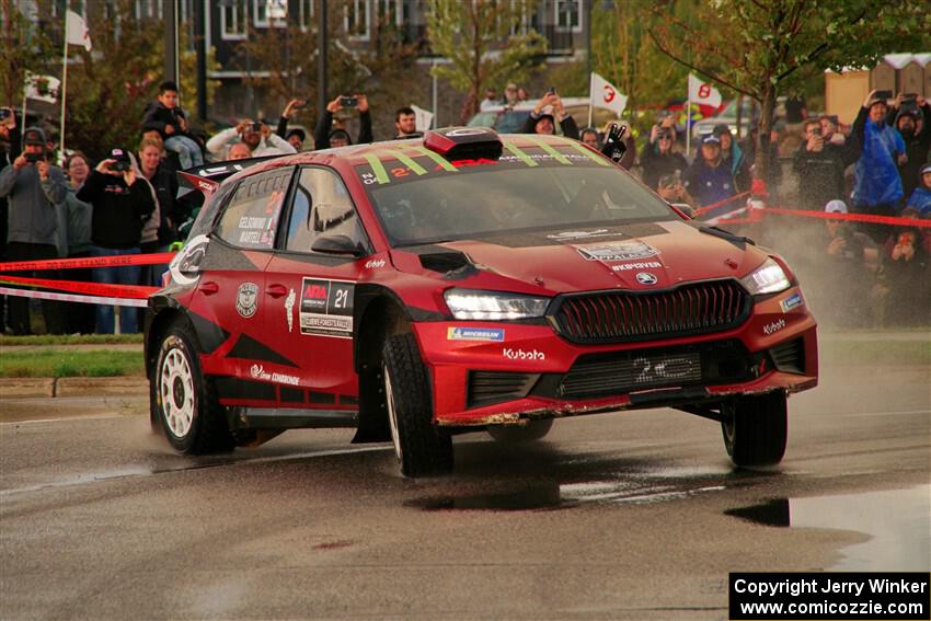 Conner Martell / Alex Gelsomino Skoda Fabia RS Rally2 on SS20, Sanford Center.