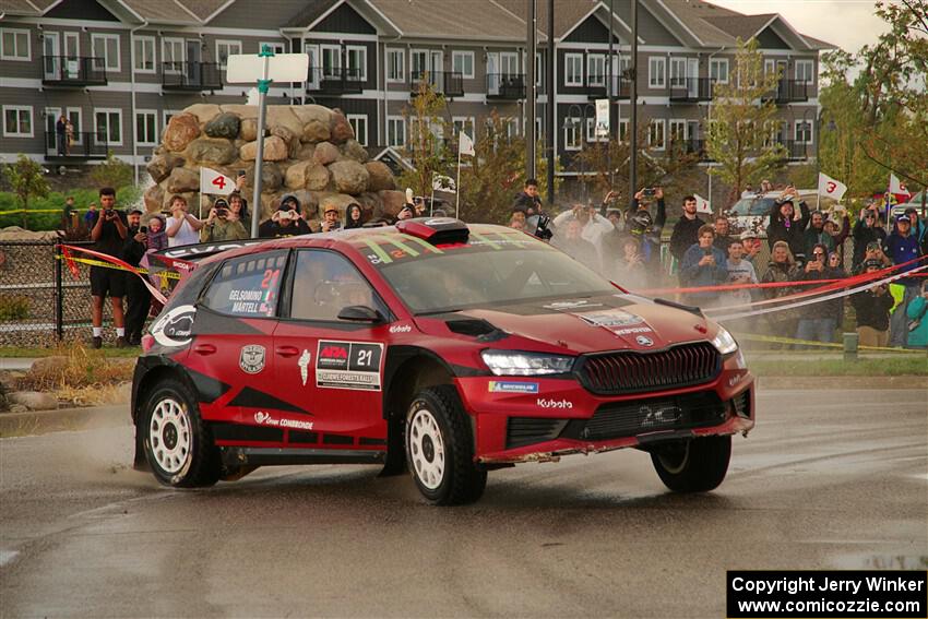 Conner Martell / Alex Gelsomino Skoda Fabia RS Rally2 on SS20, Sanford Center.