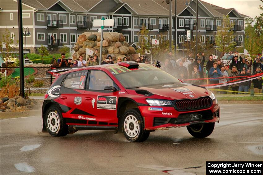 Conner Martell / Alex Gelsomino Skoda Fabia RS Rally2 on SS20, Sanford Center.