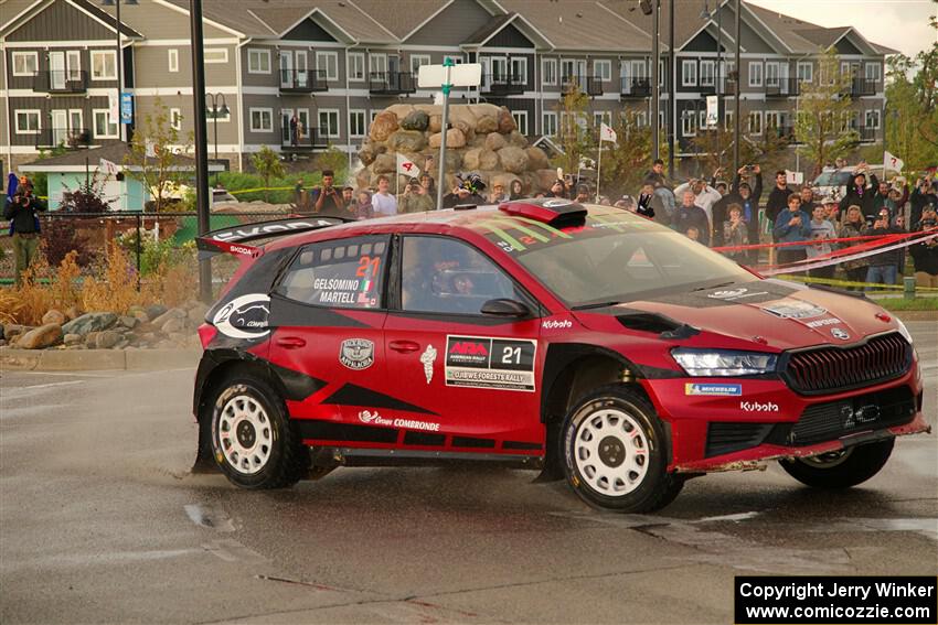 Conner Martell / Alex Gelsomino Skoda Fabia RS Rally2 on SS20, Sanford Center.