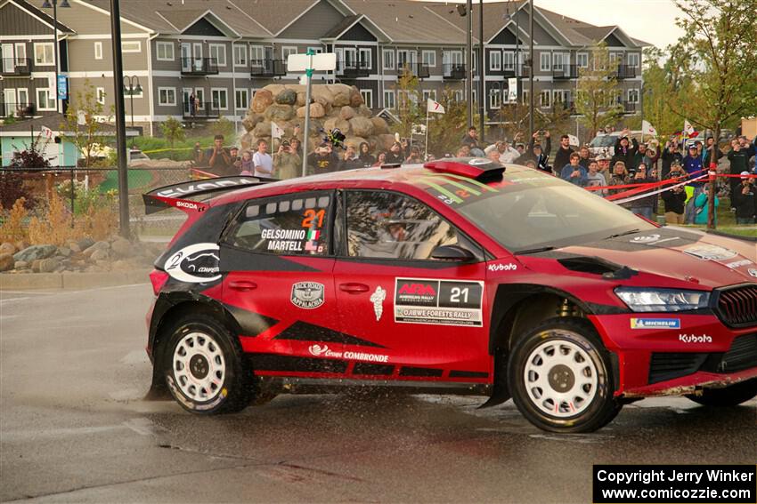 Conner Martell / Alex Gelsomino Skoda Fabia RS Rally2 on SS20, Sanford Center.