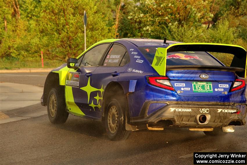 Brandon Semenuk / Keaton Williams Subaru WRX ARA25 on SS20, Sanford Center.