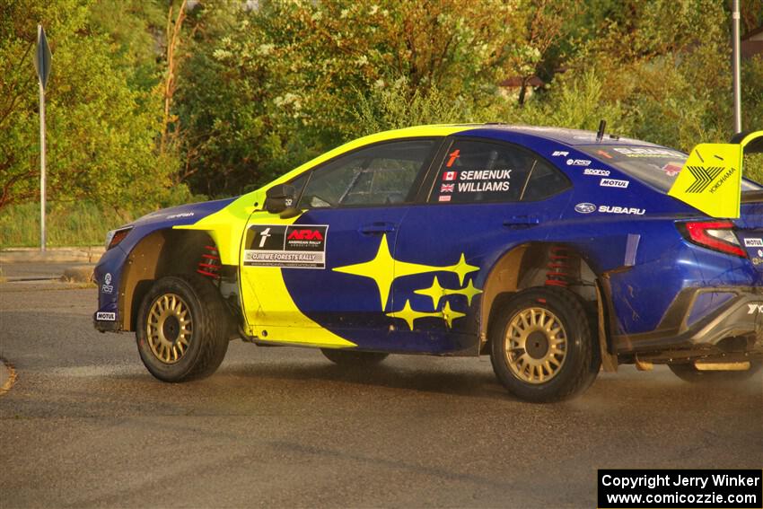 Brandon Semenuk / Keaton Williams Subaru WRX ARA25 on SS20, Sanford Center.