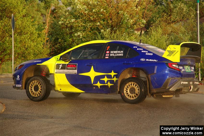 Brandon Semenuk / Keaton Williams Subaru WRX ARA25 on SS20, Sanford Center.