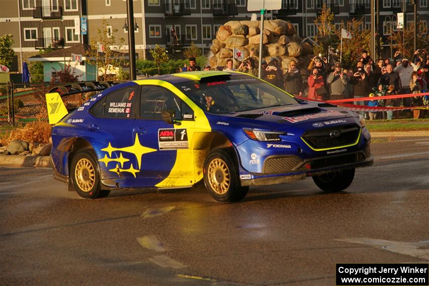 Brandon Semenuk / Keaton Williams Subaru WRX ARA25 on SS20, Sanford Center.
