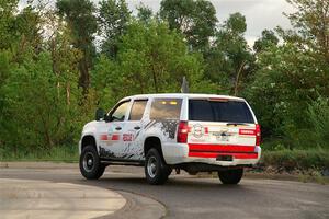 A Chevy Suburban sweeps SS20, Sanford Center.