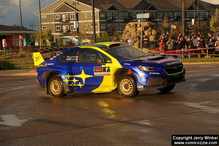 Brandon Semenuk / Keaton Williams Subaru WRX ARA25 on SS20, Sanford Center.