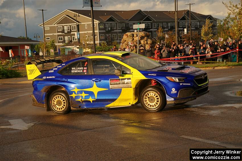Brandon Semenuk / Keaton Williams Subaru WRX ARA25 on SS20, Sanford Center.