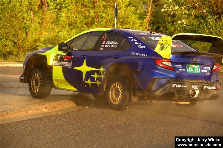 Brandon Semenuk / Keaton Williams Subaru WRX ARA25 on SS20, Sanford Center.