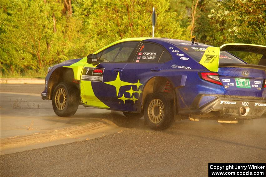 Brandon Semenuk / Keaton Williams Subaru WRX ARA25 on SS20, Sanford Center.