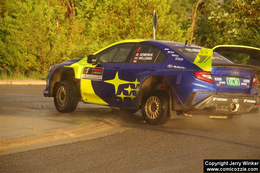 Brandon Semenuk / Keaton Williams Subaru WRX ARA25 on SS20, Sanford Center.