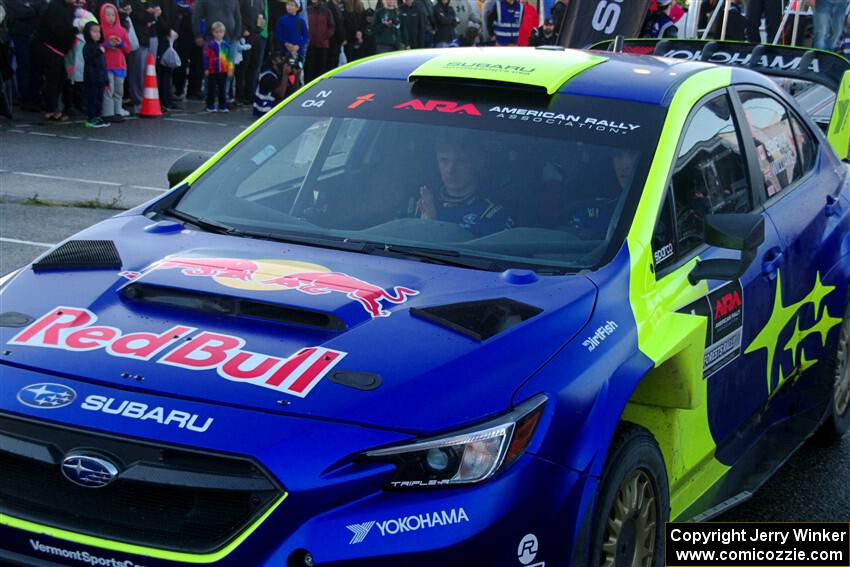Brandon Semenuk / Keaton Williams Subaru WRX ARA25 pulls off the winner's podium.
