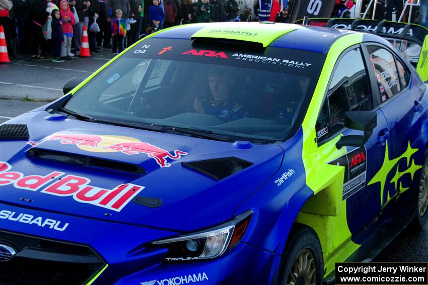 Brandon Semenuk / Keaton Williams Subaru WRX ARA25 pulls off the winner's podium.