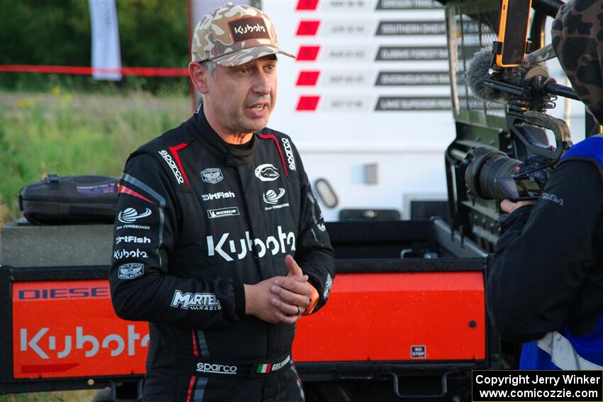 Alex Gelsomino is interviewed after the event by the local PBS television affiliate.