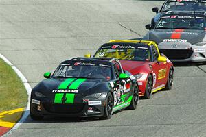 Joey Atanasio's, Jared Thomas' and Jenson Altzman's Mazda MX-5 Cups