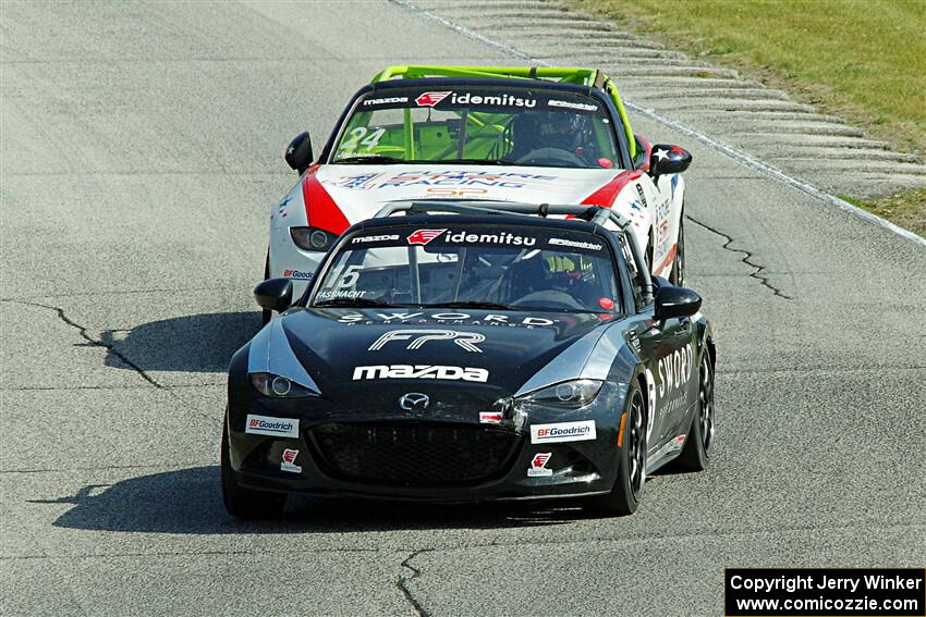 Aidan Fassnacht's and Aaron Jeansonne's Mazda MX-5 Cups