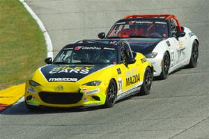 Jameson Riley's and Alex Bachoura's Mazda MX-5 Cups