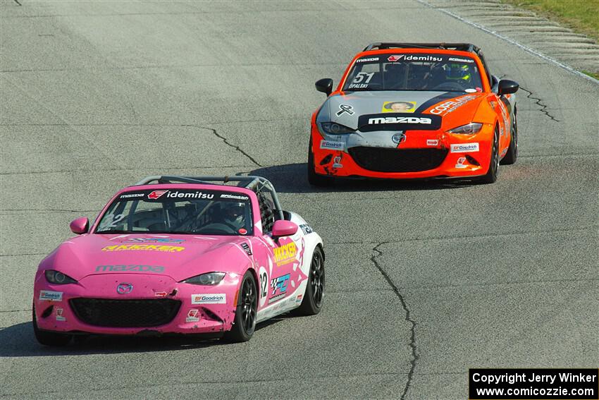 Chris Nunes' and Maximilian Opalski's Mazda MX-5 Cups