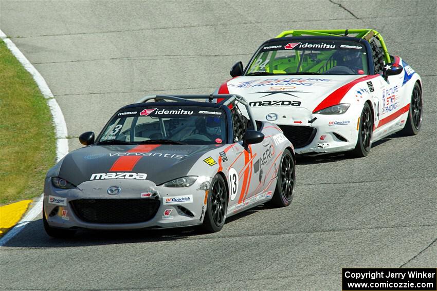 Jenson Altzman's and Aaron Jeansonne's Mazda MX-5 Cups