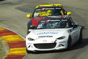 Connor Zilisch's and Jared Thomas' Mazda MX-5 Cups