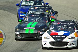 Glenn McGee's, Joey Atanasio's, Bruno Carneiro's and Sam Paley's Mazda MX-5 Cups