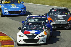 Glenn McGee's, Sam Paley's, Bruno Carneiro's and Justin Piscitell's Mazda MX-5 Cups