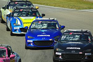 John Jodoin's, Sam Paley's, Woody Heimann's and Selin Rollan's Mazda MX-5 Cups