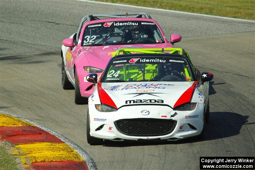 Aaron Jeansonne's and Chris Nunes' Mazda MX-5 Cups