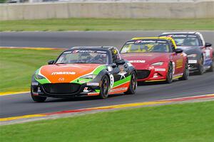 Gresham Wagner's, Jared Thomas' and Nate Cicero's Mazda MX-5 Cups