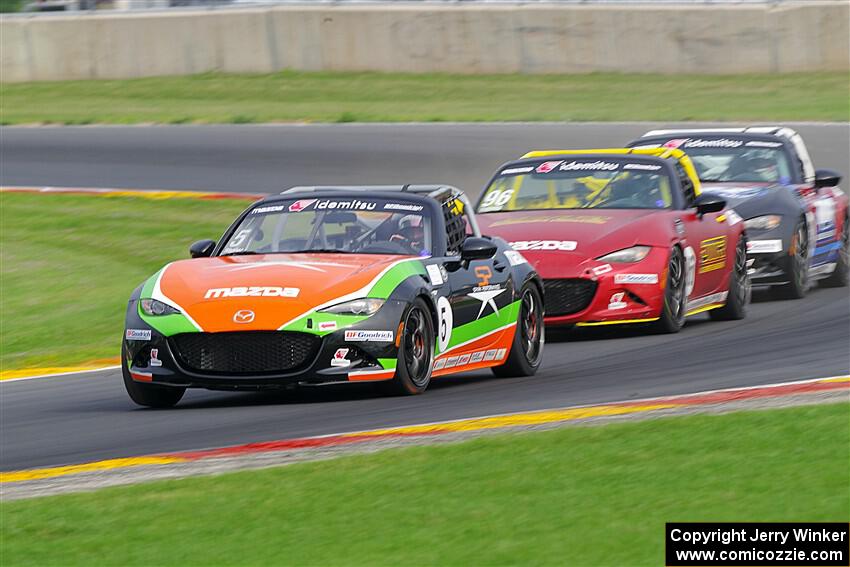 Gresham Wagner's, Jared Thomas' and Nate Cicero's Mazda MX-5 Cups