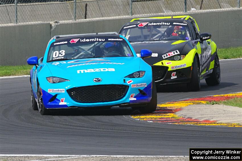 John Hansen's and Bailey Cruse's Mazda MX-5 Cups