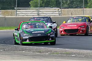 Maximilian Opalski's, Robert Noaker's and Jared Thomas' Mazda MX-5 Cups